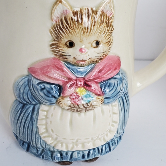 Vintage Otagiri Coffee Cups Mugs WHISKERS Set of 2 - Picture 2 of 6